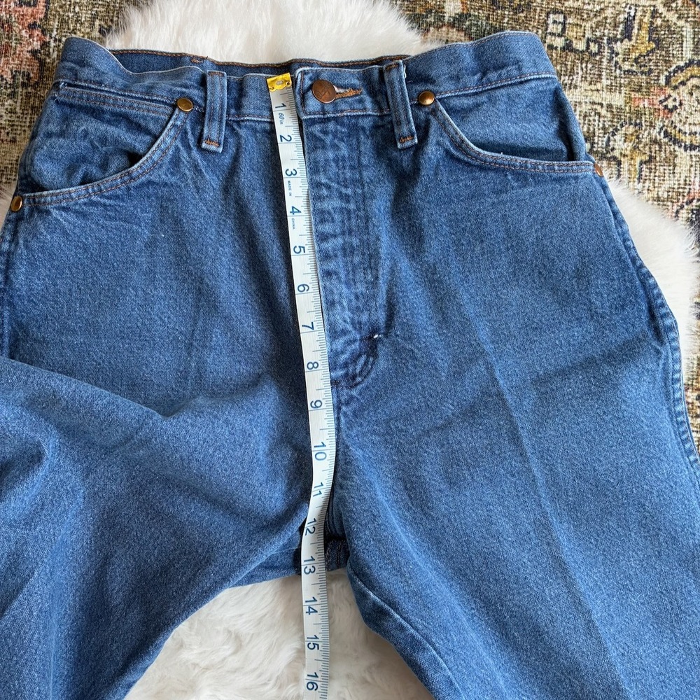 Vintage Wrangler 13MWZG Cowboy Cut Jeans Medium Wash High Rise 9x32 Denim Pants - Picture 7 of 12